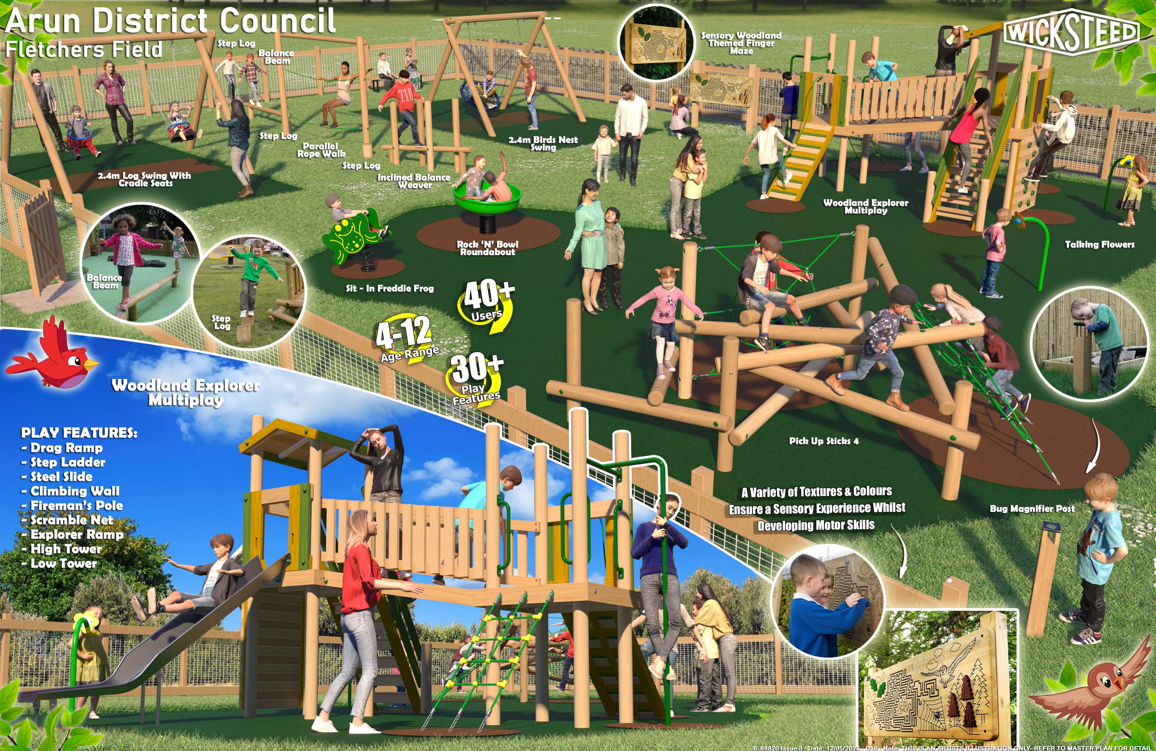 Aubrey Fletcher Play Area, Fletchers Field, Angmering UPDATE 17/05